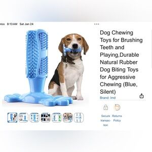 🩵 Blue Rubber Pet Delay Chew Toy